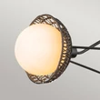 Pendul Elstead metal, rattan, sticla, negru, opal, E14 - ELS-ALM-PERTH3-BK