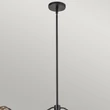 Pendul Elstead metal, rattan, sticla, negru, opal, E14 - ELS-ALM-PERTH3-BK