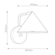Aplica de perete  Elstead metal, auriu, E27 - ELS-ALM-REMYCK-1WB-GD