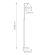 Lampadar Elstead metal, negru, E27 - ELS-ALM-REMYCK-FL-BK