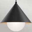 Pendul Elstead metal, sticla, negru, opal, E27 - ELS-ALM-REMYCK-P-BK