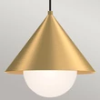 Pendul Elstead metal, sticla, auriu, opal, E27 - ELS-ALM-REMYCK-P-GD