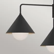 Pendul Elstead metal, sticla, negru, opal, E27 - ELS-ALM-REMYCK3-BK