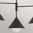 Pendul Elstead metal, sticla, negru, opal, E27 - ELS-ALM-REMYCK3-BK