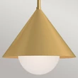 Pendul Elstead metal, sticla, auriu, opal, E27 - ELS-ALM-REMYCK3-GD