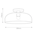 Plafoniera Elstead metal, sticla, auriu, transparent, E27 - ELS-ALM-SYLVIA-SF-BG-CL