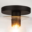 Plafoniera Elstead metal, sticla, negru, transparent, E27 - ELS-ALM-SYLVIA-SF-BK-CL