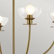 Candelabru Elstead metal, sticla, auriu, transparent, E14 - ELS-ALM-SYLVIA4-BG-CL