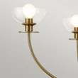 Candelabru Elstead metal, sticla, auriu, transparent, E14 - ELS-ALM-SYLVIA4-BG-CL