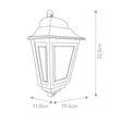 Aplica de perete exterioara Elstead metal, plastic, rosu, transparent, E27, IP44 - ELS-DECO-LANE7-RED
