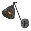 Aplica de perete  Elstead metal, rattan, negru, E27 - ELS-HK-ARTI-1W-BK-BR