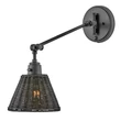 Aplica de perete  Elstead metal, rattan, negru, E27 - ELS-HK-ARTI-1W-BK-BR