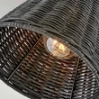 Aplica de perete  Elstead metal, rattan, negru, E27 - ELS-HK-ARTI-1W-BK-BR