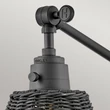 Aplica de perete  Elstead metal, rattan, negru, E27 - ELS-HK-ARTI-1W-BK-BR