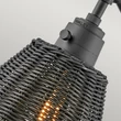Aplica de perete  Elstead metal, rattan, negru, E27 - ELS-HK-ARTI-1W-BK-BR