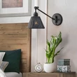 Aplica de perete  Elstead metal, rattan, negru, E27 - ELS-HK-ARTI-1W-BK-BR