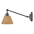 Aplica de perete  Elstead metal, rattan, negru, maro, E27 - ELS-HK-ARTI-1W-BK-NR