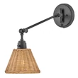 Aplica de perete  Elstead metal, rattan, negru, maro, E27 - ELS-HK-ARTI-1W-BK-NR