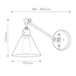 Aplica de perete  Elstead metal, sticla, alama, transparent, E27 - ELS-HK-ARTI-1W-HB-CG