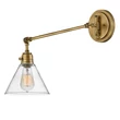 Aplica de perete  Elstead metal, sticla, alama, transparent, E27 - ELS-HK-ARTI-1W-HB-CG