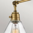 Aplica de perete  Elstead metal, sticla, alama, transparent, E27 - ELS-HK-ARTI-1W-HB-CG