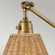 Aplica de perete  Elstead metal, rattan, alama, maro, E27 - ELS-HK-ARTI-1W-HB-NR