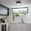 Plafoniera Elstead metal, sticla, negru, opal, E27 - ELS-HK-CEDRIC-F-S-BK