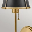 Aplica de perete  Elstead metal, negru, alama, E27 - ELS-HK-CLARKE1-BR-BK