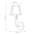Aplica de perete  Elstead metal, nichel, alb, E27 - ELS-HK-CLARKE1-PN-WH