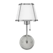 Aplica de perete  Elstead metal, nichel, alb, E27 - ELS-HK-CLARKE1-PN-WH