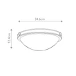 Plafoniera Elstead metal, sticla, negru, alb, E27 - ELS-HK-COLLIER-F-S-BX