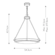 Pendul Elstead metal, sticla, negru, alb, E14 - ELS-HK-COLLIER-P-BX