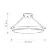 Plafoniera Elstead metal, sticla, negru, alb, E14 - ELS-HK-COLLIER-SF-M-BX