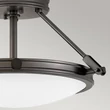 Plafoniera Elstead metal, sticla, negru, alb, E14 - ELS-HK-COLLIER-SF-S-BX