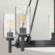 Candelabru Elstead metal, sticla, negru, transparent, E27 - ELS-HK-COLLIER5-BX