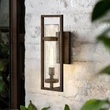 Aplica de perete exterioara Elstead metal, sticla, bronz, transparent, E27, IP44 - ELS-HK-CORDILLERA-M-BU