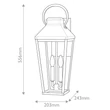 Aplica de perete exterioara Elstead metal, sticla, negru, bronz, transparent, E14, IP44 - ELS-HK-DAWSON-L