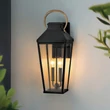 Aplica de perete exterioara Elstead metal, sticla, negru, bronz, transparent, E14, IP44 - ELS-HK-DAWSON-L