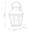 Aplica de perete exterioara Elstead metal, sticla, negru, bronz, transparent, E27, IP44 - ELS-HK-DAWSON-M