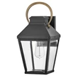 Aplica de perete exterioara Elstead metal, sticla, negru, bronz, transparent, E27, IP44 - ELS-HK-DAWSON-M
