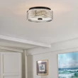 Plafoniera Elstead metal, sticla, negru, transparent, E27 - ELS-HK-ELLE-F-S-BK