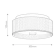 Plafoniera Elstead metal, sticla, alama, transparent, E27 - ELS-HK-ELLE-F-S-HB