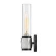 Aplica de perete de baie  Elstead metal, sticla, nichel, negru, transparent, E27, IP44 - ELS-HK-ELLISON1-BK-BN