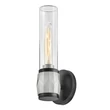 Aplica de perete de baie  Elstead metal, sticla, nichel, negru, transparent, E27, IP44 - ELS-HK-ELLISON1-BK-BN