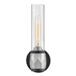 Aplica de perete de baie  Elstead metal, sticla, nichel, negru, transparent, E27, IP44 - ELS-HK-ELLISON1-BK-BN