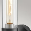 Aplica de perete de baie  Elstead metal, sticla, nichel, negru, transparent, E27, IP44 - ELS-HK-ELLISON1-BK-BN