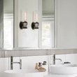 Aplica de perete de baie  Elstead metal, sticla, nichel, negru, transparent, E27, IP44 - ELS-HK-ELLISON1-BK-BN