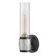 Aplica de perete de baie  Elstead metal, sticla, nichel, negru, transparent, E27, IP44 - ELS-HK-ELLISON1-BK-BN