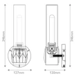 Aplica de perete de baie  Elstead metal, sticla, alama, negru, transparent, E27, IP44 - ELS-HK-ELLISON1-BK-HB
