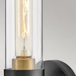 Aplica de perete de baie  Elstead metal, sticla, alama, negru, transparent, E27, IP44 - ELS-HK-ELLISON1-BK-HB
